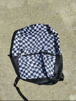 Black and White Checkered Backpack