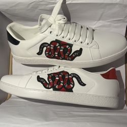 Gucci Ace Embroidered Snake Sneakers 