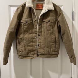 levis sherpa trucker jacket men's small 