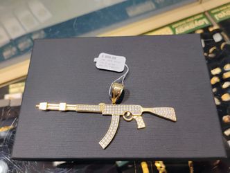 10k Gun Pendant 