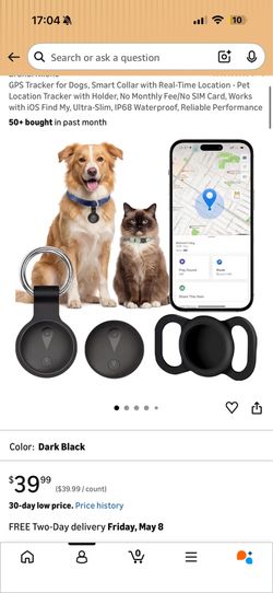 New 4.7 4.7 out of 5 stars (26) GPS Tracker for Dogs, Smart Collar with Real-Time Location - Pet Location Tracker with Holder, No Monthly Fee/No SIM C