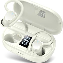 Ear buds Wireless Bluetooth Earbuds Sport 2025 NEW Bluetooth 5.3 Headphones 128H Playtime with LED Display Powerful Bass Over Ear Earphones with Earho