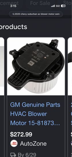2015-2020 Chevy suburban A/C blower motor