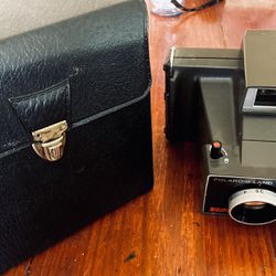 Vintage Polaroid Camera And Case
