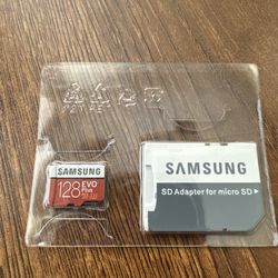 Samsung EVO Plus flash memory card - 128 GB - microSDXC -SD adapter for micro SD