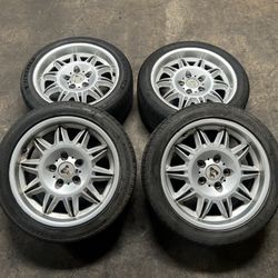 BMW E36 M3 17" STAGGERED DOUBLE SPOKE WHEELS RIMS