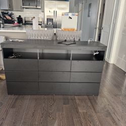 Black LED Dresser