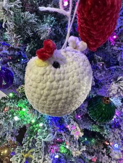 Crochet Chicken Ornament