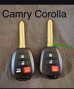 Toyota keys llaves y controles camry Corolla rav4 highlander Tacoma