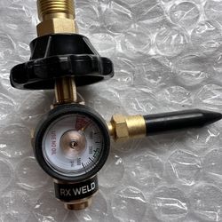 RX WELD Helium Latex Balloon Filling Air Flow Inflator Regulator 0-3000 PSI with Gauge for CGA580 Tank Valve
