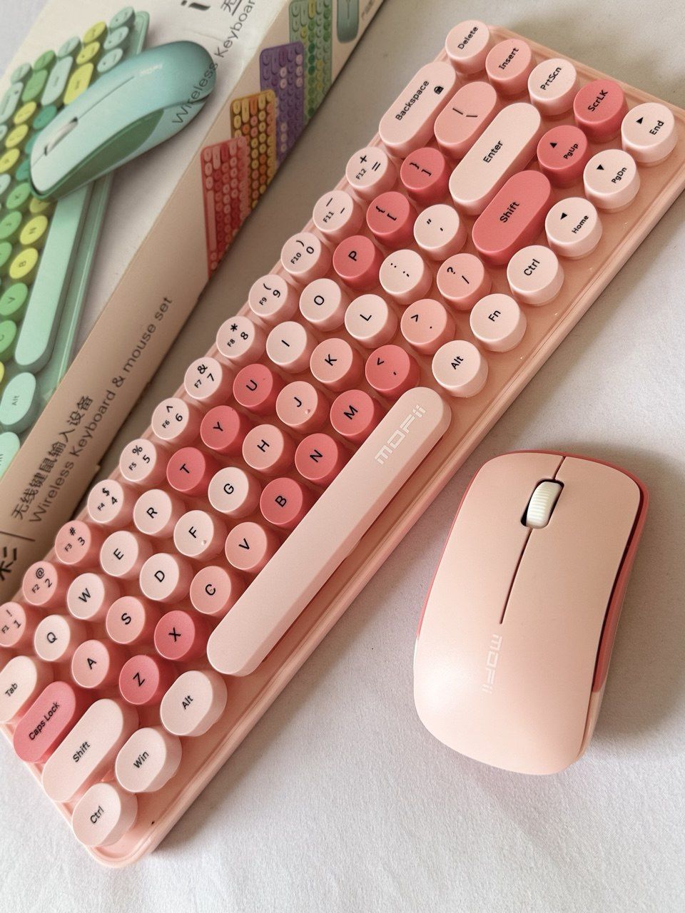 MOFi Wireless Keyboard and Mouse Set - Pink