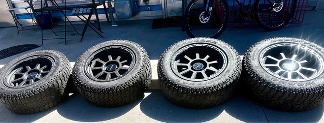 Black Vision Wheels & 33” GoodYear Tires - Mint Condition (Set Of 4)