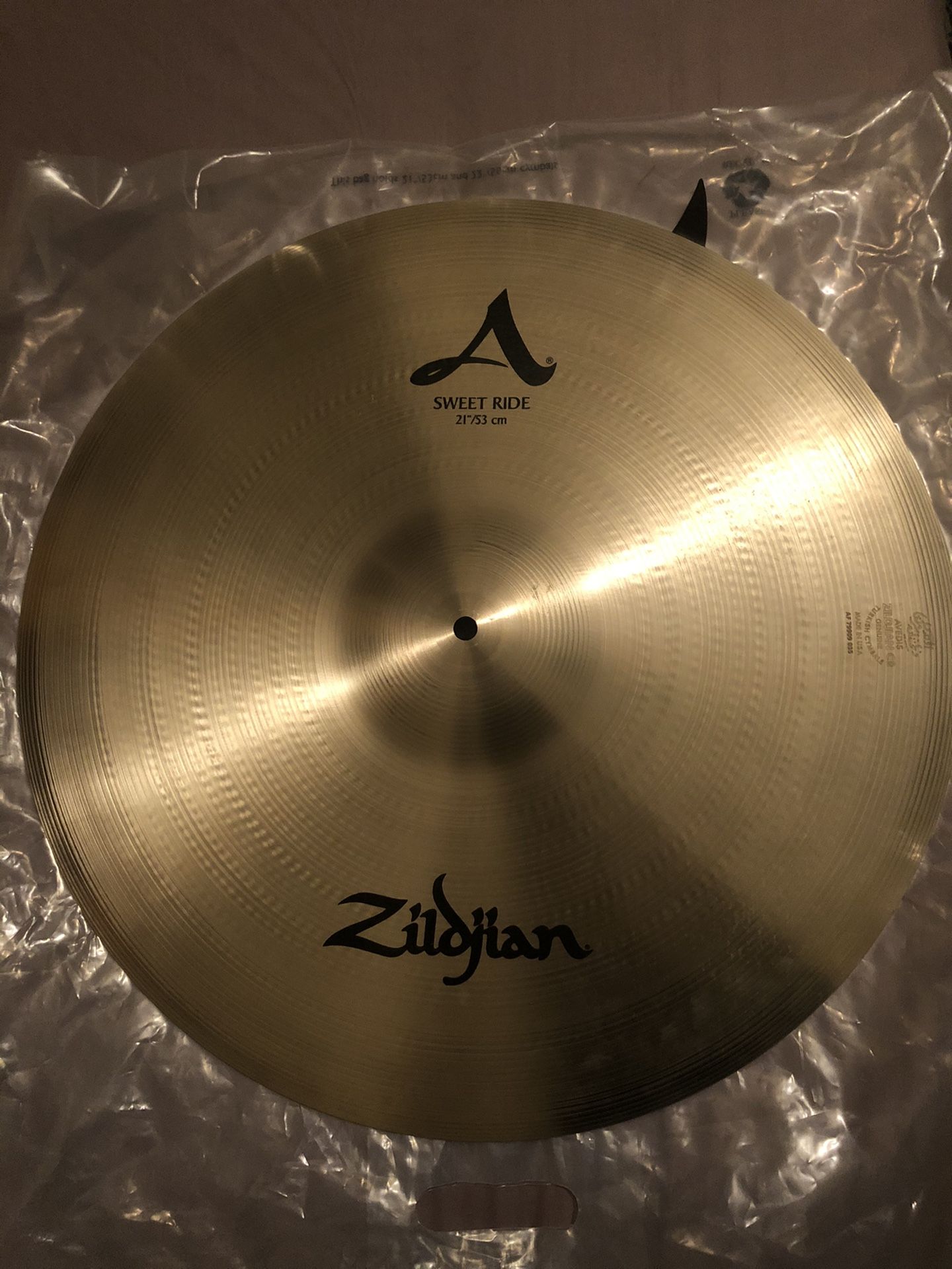 Zildjian A 21” Sweet Ride cymbal