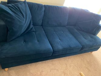 Navy blue sofa