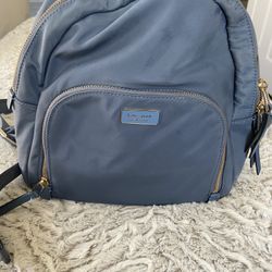 Kate Spade Blue Nylon Backpack And Wallet 