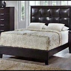 Brown Queen Size Bed Frame 