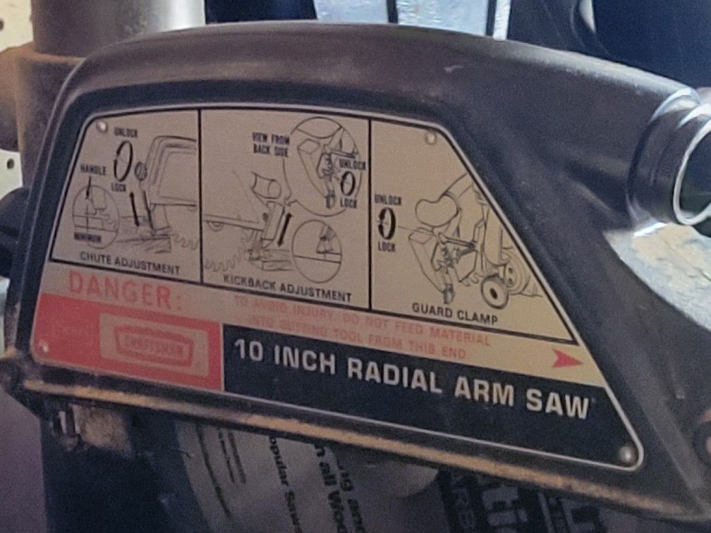Craftsman 10 Inch Radial Arm Saw