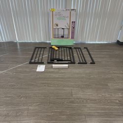 $35 #2769 (33” Tall X 27.5-52” Wide) Ingenuity Safety Gate For Baby Toddler Or Dog / Heavy Duty 