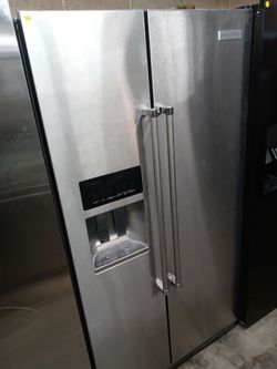KitchenAid stainless steel side by side refrigerator - Free delivery