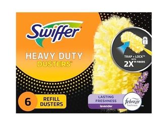 Swiffer Dusters Heavy Duty, Multi-Surface Duster Refills for Cleaning, Lavender, 6 Count