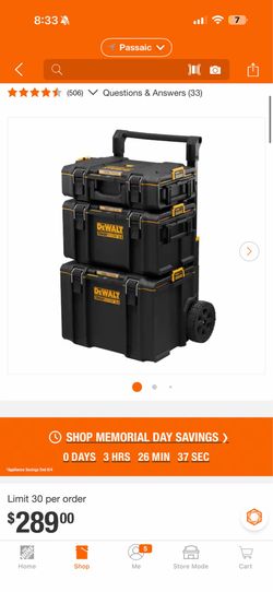 De Walt tool box