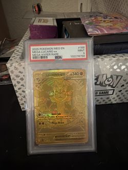 PSA 9 Mega Lucario Ex 188/132 Mega Hyper Rare