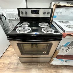 Whirlpool Coil Top Black Stainless Steal Electric  Stove 