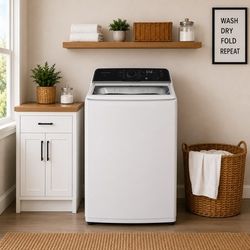 Frigidaire High Efficiency Top Load Washer with MaxFill Technology, 4.4 Cu. Ft., Stainless Steel Wash Basket (FLVW7523BW)