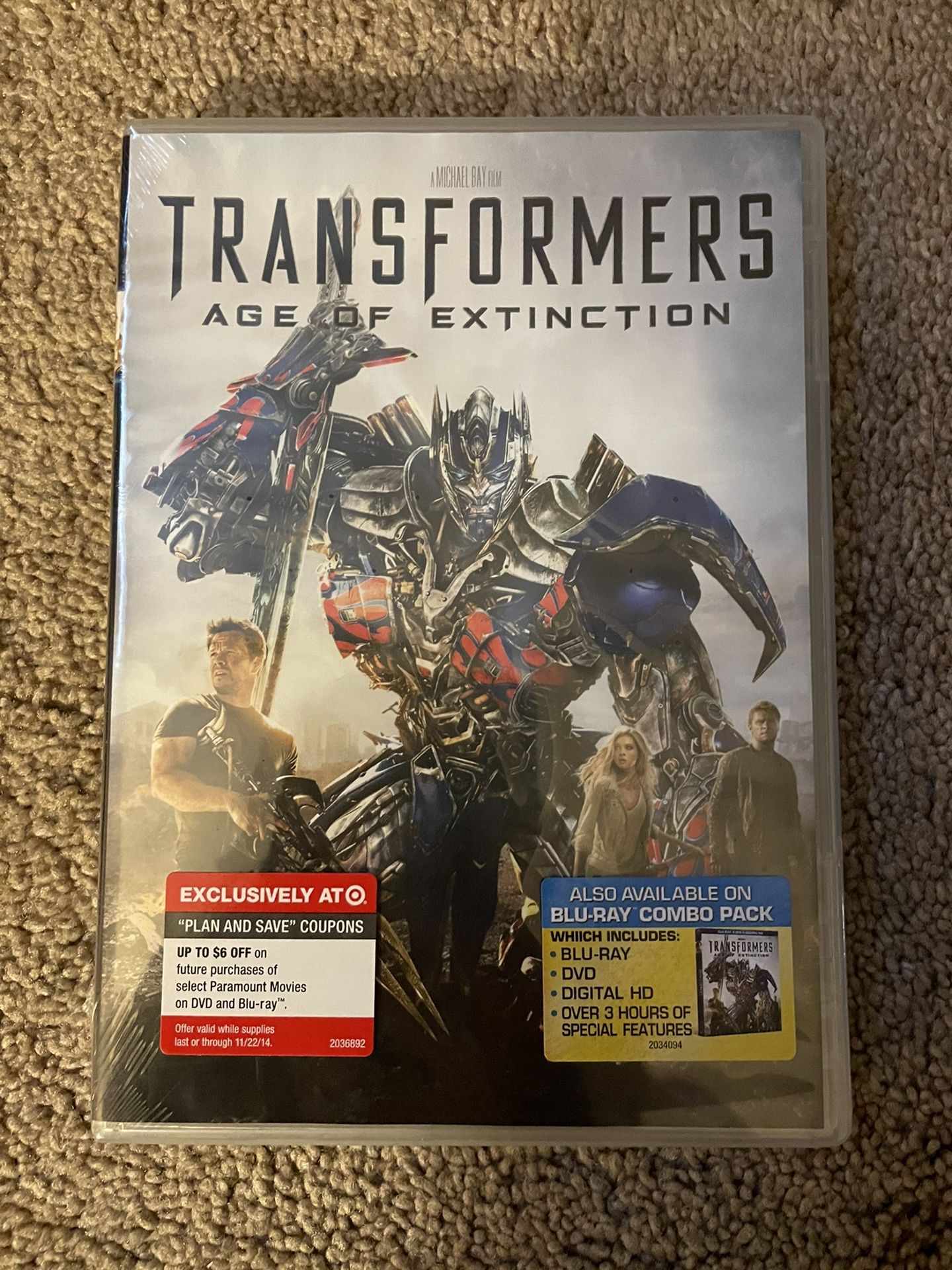 Transformers Age of Extinction DVD