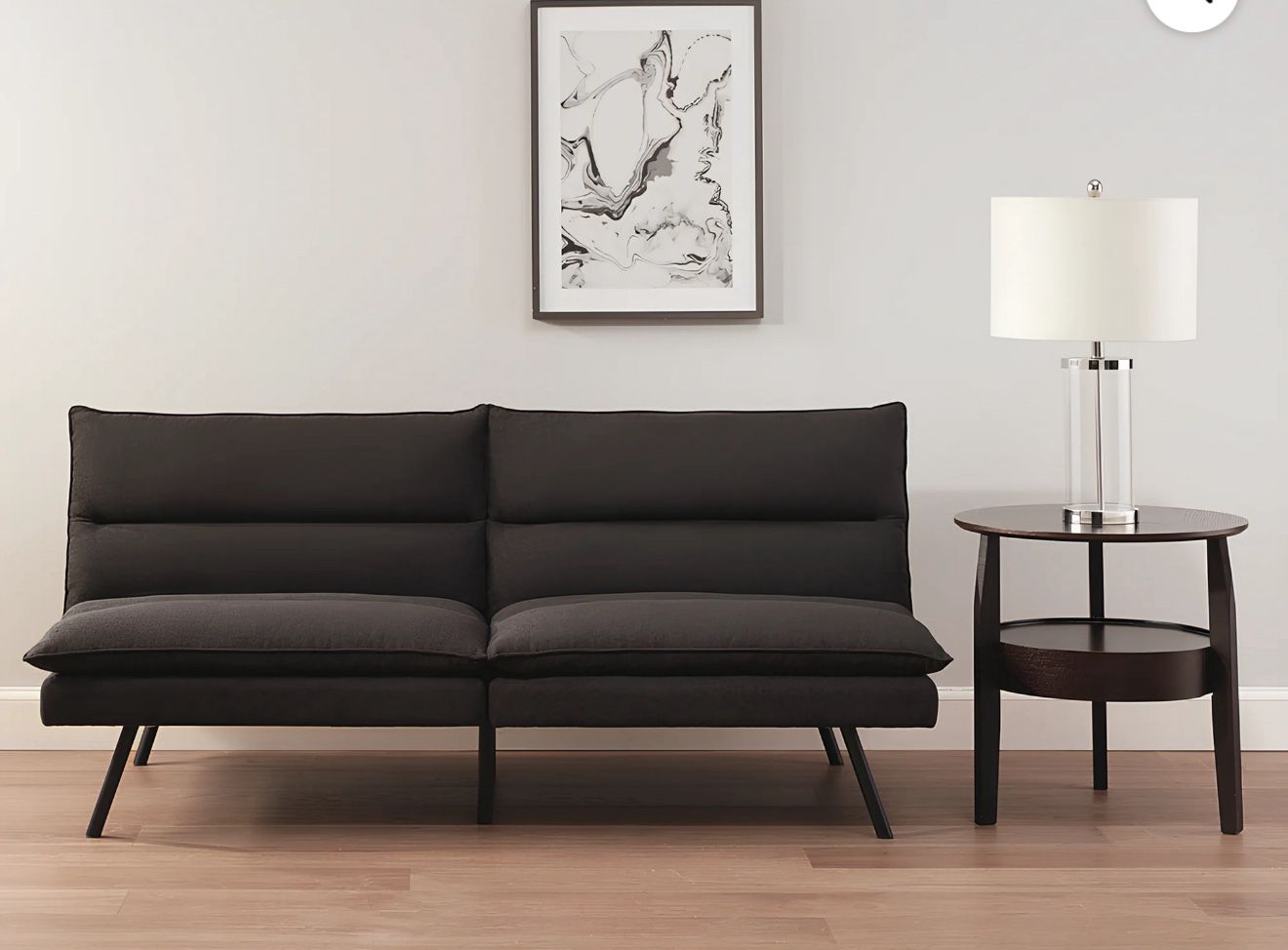 Pillow Top Futon - Charcoal, Brand New In The Box - Mainstays Brand