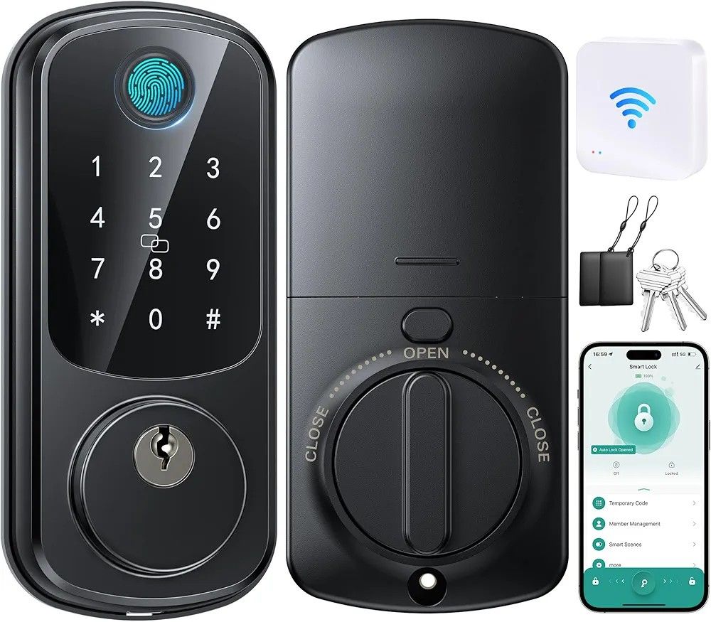 Emdoro
Smart Deadbolt Lock, Keyless Fingerprint Door Lock