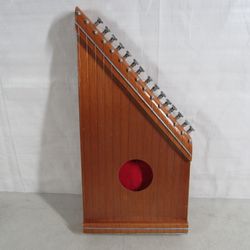 Arpa Magica Hand Crafted Vintage Wood 15 String Harp Zither
