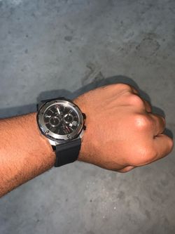 Bulova Men's Marine Star Series A Stainless Steel 6-Hand Chronograph Quartz Watch, Black Silicone Strap Style: 98B127