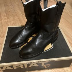 ARIAT Black Leather Roper Round Toe Cowboy Western Boots Men’s Size 11 D