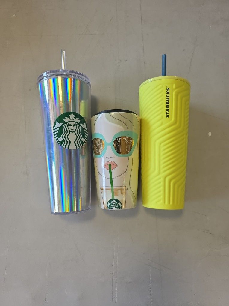 3x NEW Starbucks 24oz Tumblers