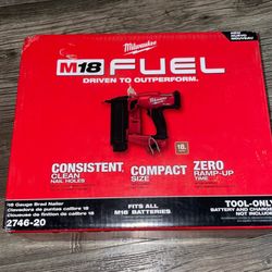 Milwaukee M18 FUEL 18-Volt Lithium-Ion Brushless Cordless Gen II 18-Gauge Brad Nailer (Tool-Only)