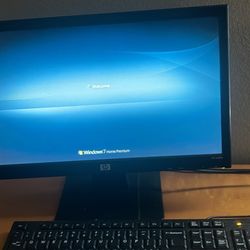 Windows 7 Computer And Monitor 