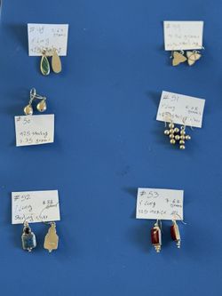 Vintage 925 Sterling Silver earrings, Please check out all photos for all information ,EACH 