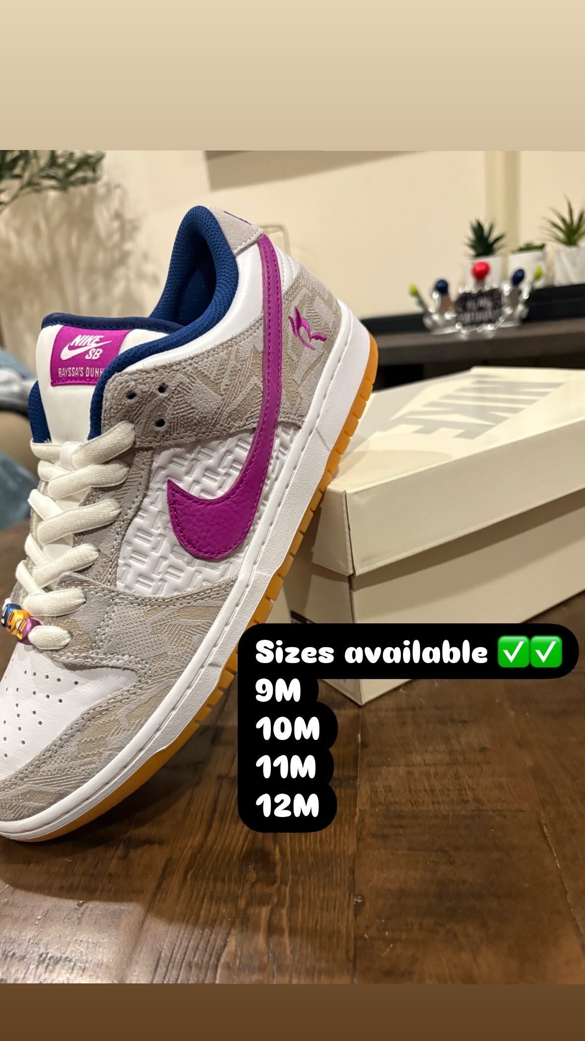 Nike SB Dunk Low Rayssa Leal Sizes 9M, 10M, 11M, & 12M