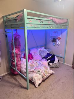 Loft bed with mattress