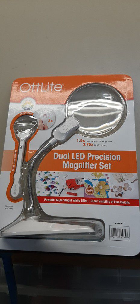 NEW OttLite Dual LED Precision Magnifier Set
