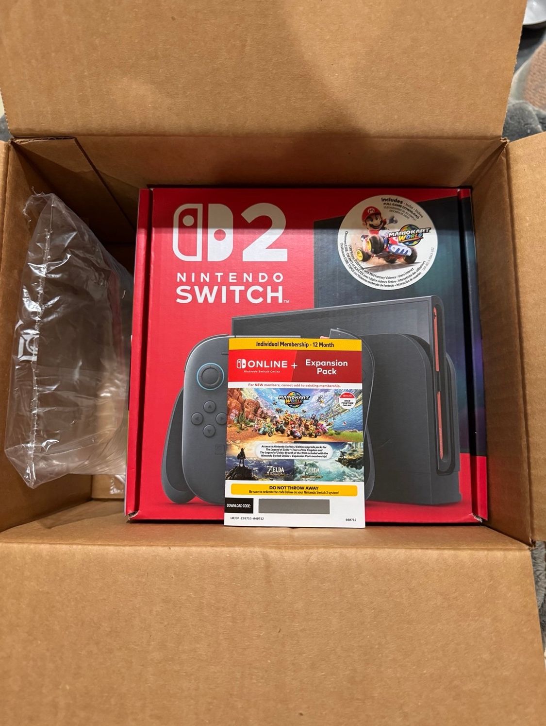 Nintendo Switch 2 + Mario Kart World Bundle and 12 Month Expansion