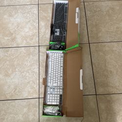 LED keyboard And Mouse Set White And Black 