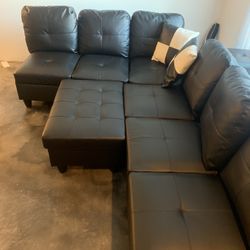 Sectional With Ottoman ( Sofa / Couch )