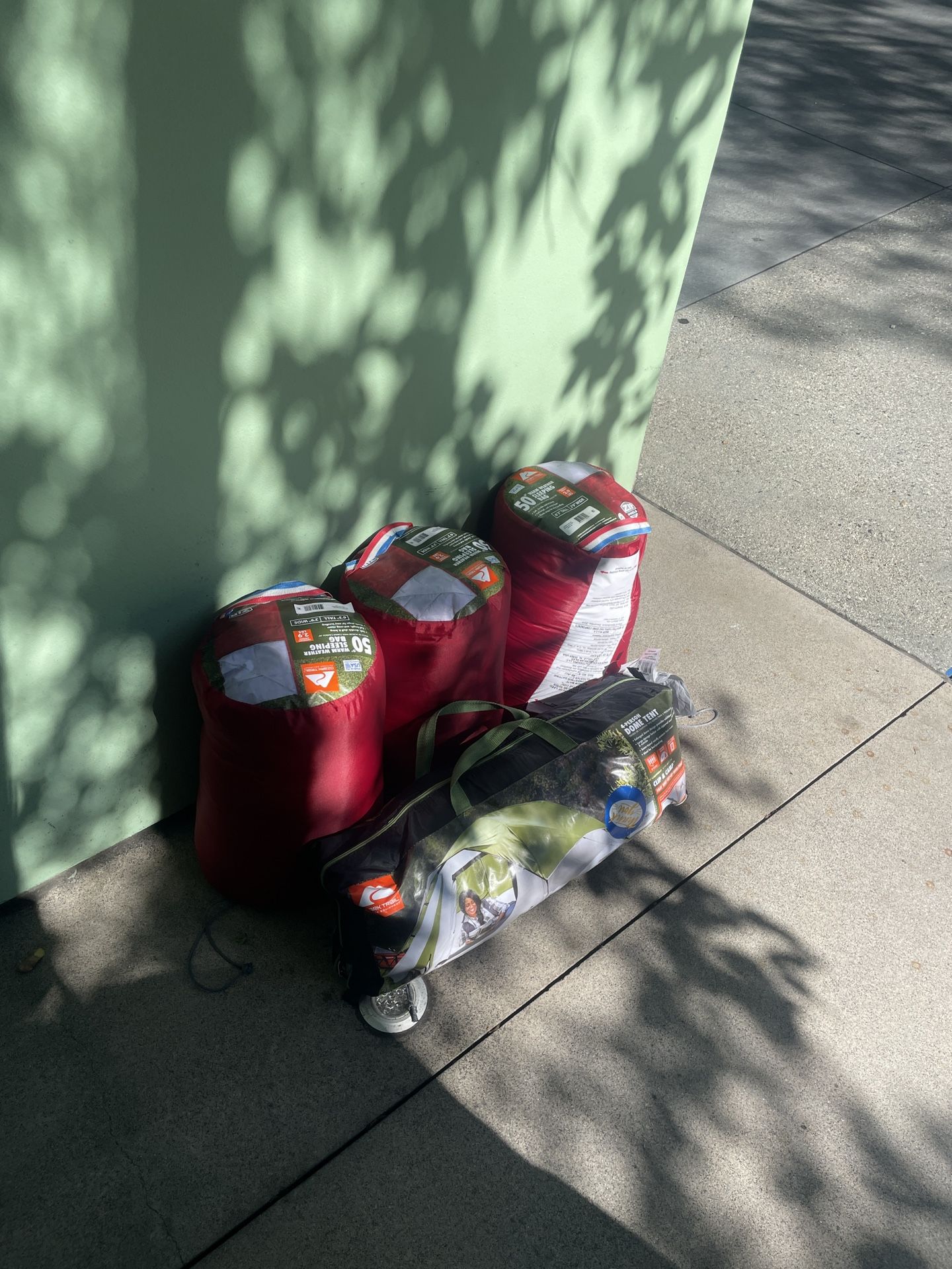 Camping Tent Sleep Bags And Chairs 