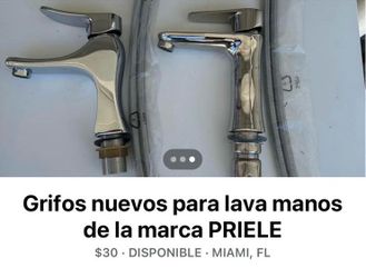 Grifos nuevos para lava manos marca PRIELE