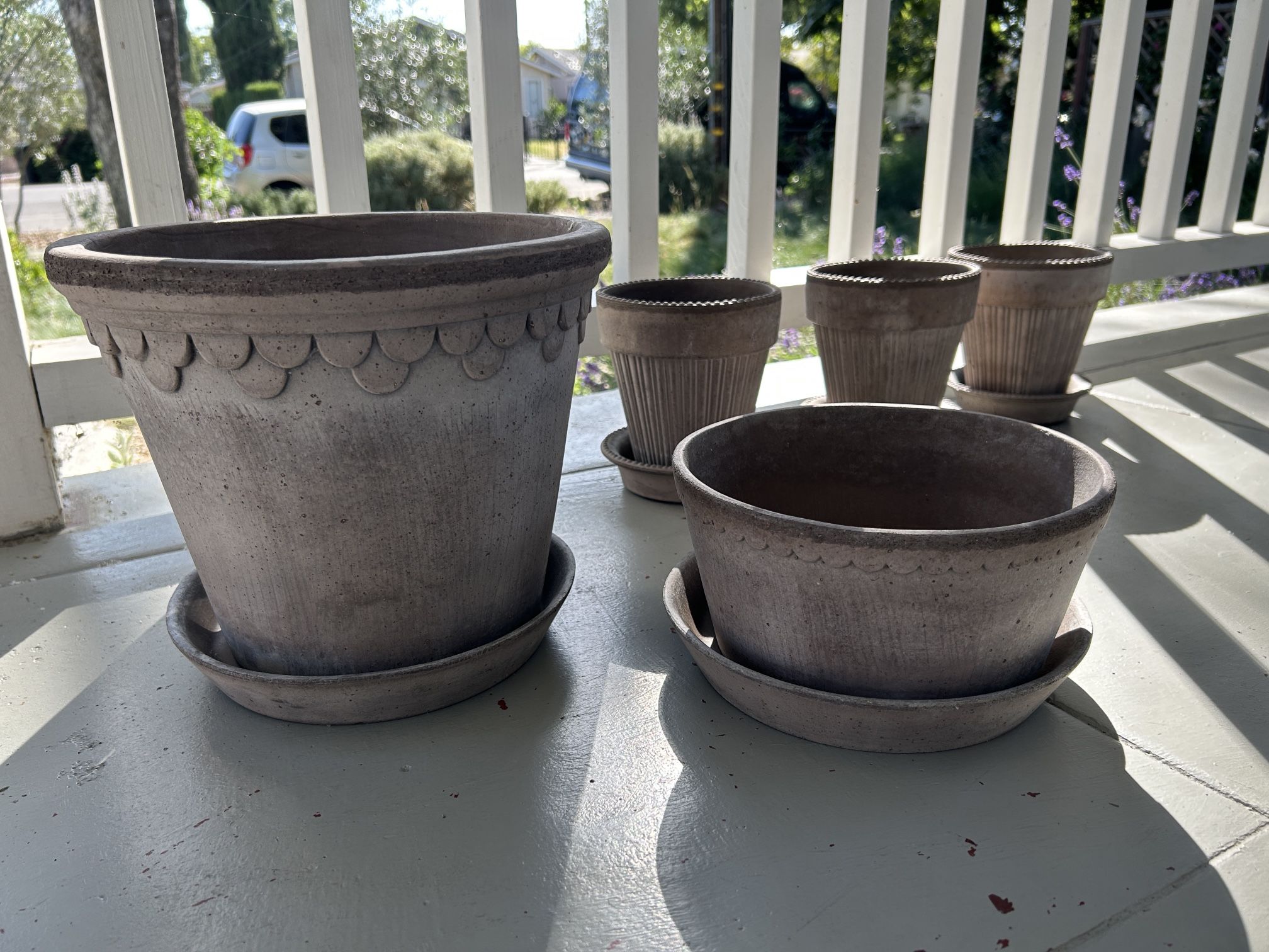 Terrain Anthropology Bergs Terracotta Pot + Saucer Set