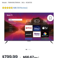 Roku 75” Class Plus