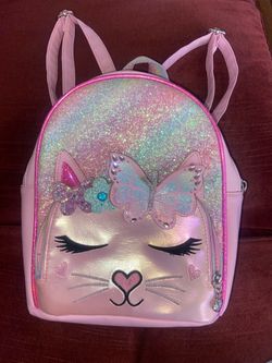 Sparkly kitty backpack- like New - 10” x 10”