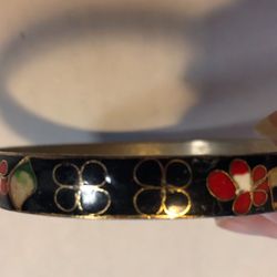 Enamel bangle bracelet